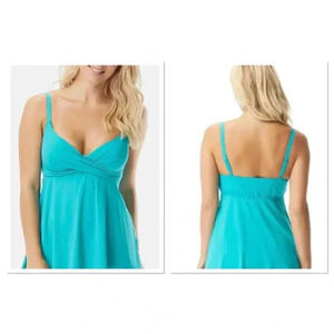 Coco Reef SEA BLUE Contours Diamond Underwire Wrap Tankini Top 12/36C